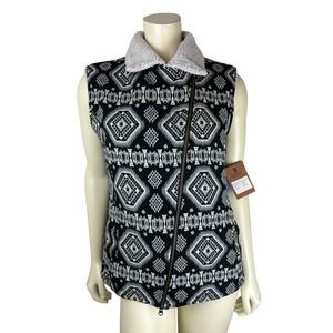 NEW Outback Trading Madison Tapestry Vest Size M Zip Printed Southwestern Womens